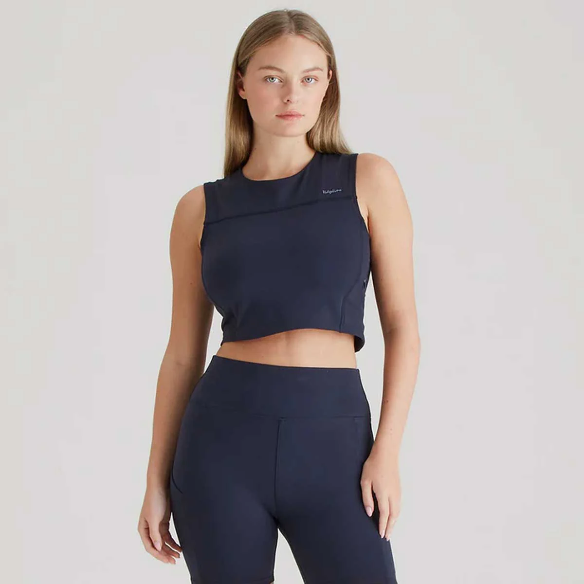 RIDGELINE Ladies Infinity Crop Top - Navy - Image 5