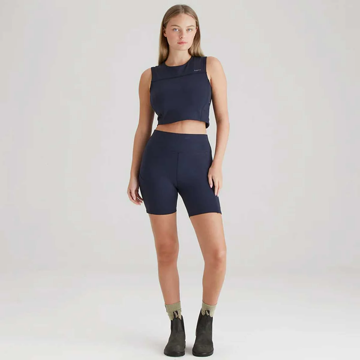 RIDGELINE Ladies Infinity Crop Top - Navy - Image 6