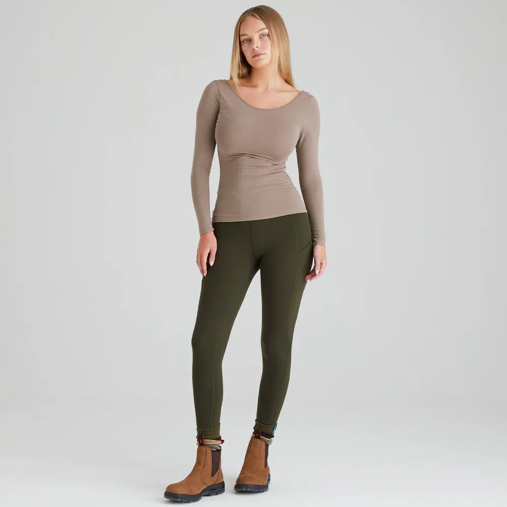 RIDGELINE Ladies Infinity Leggings - Forest Green - Image 4