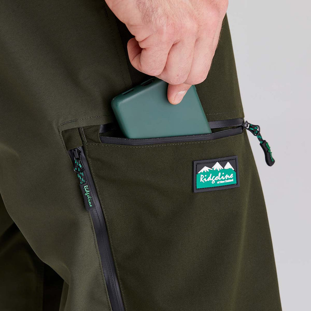 RIDGELINE Mens Cambrian Waterproof Trousers - Deep Forest - Image 6