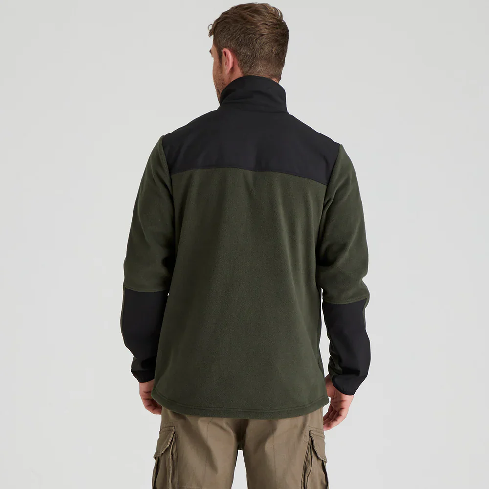RIDGELINE Mens Hybrid Jacket - Deep Forest & Black - Image 4