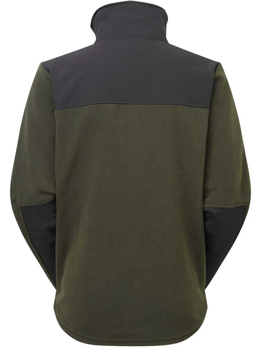RIDGELINE Mens Hybrid Jacket - Deep Forest & Black - Image 6