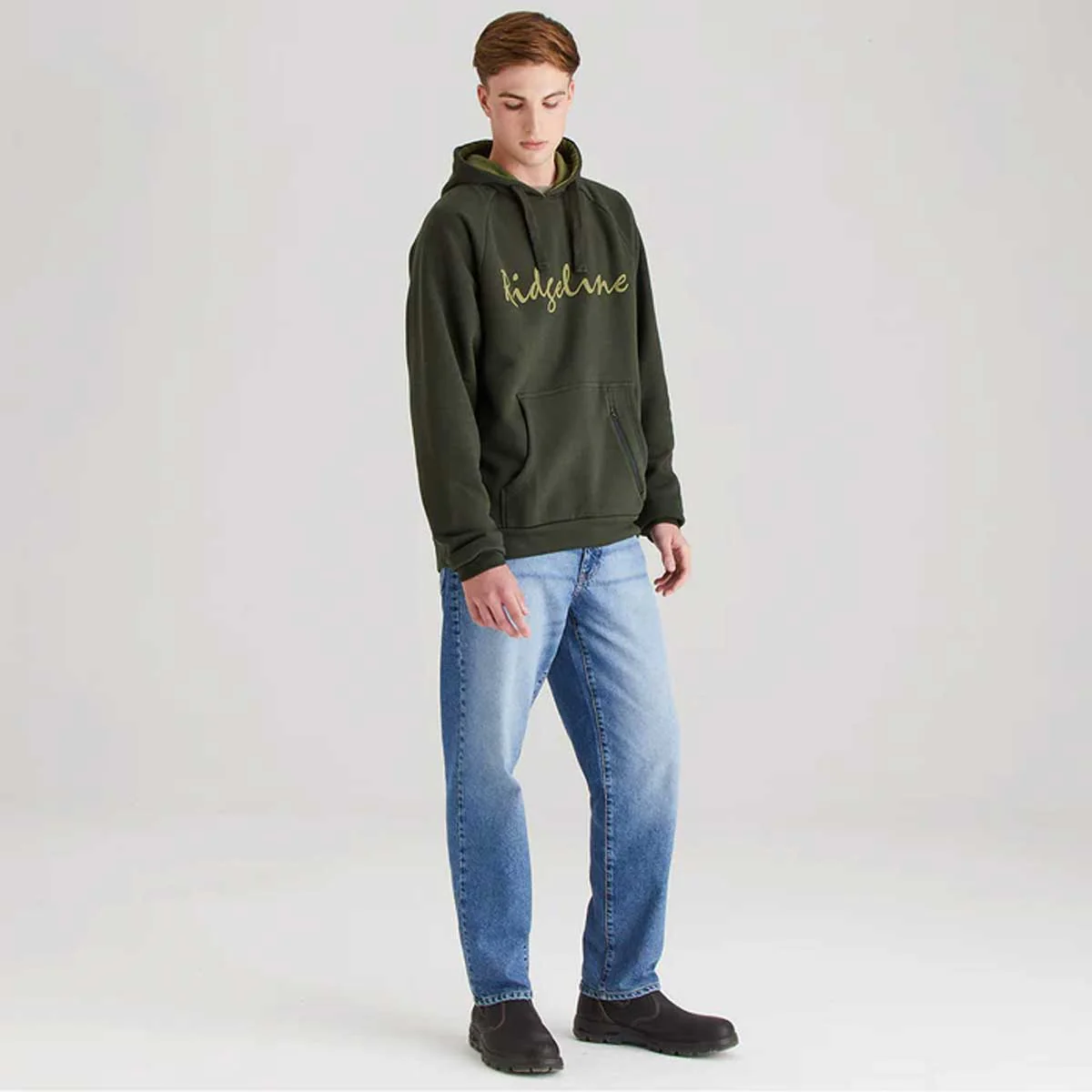 RIDGELINE Signature Hoodie - Mens - Deep Forest - Image 3