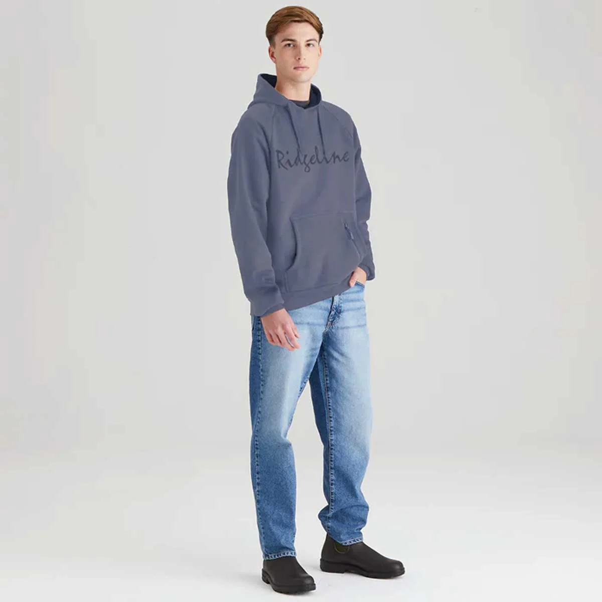 RIDGELINE Signature Hoodie - Mens - Storm - Image 4