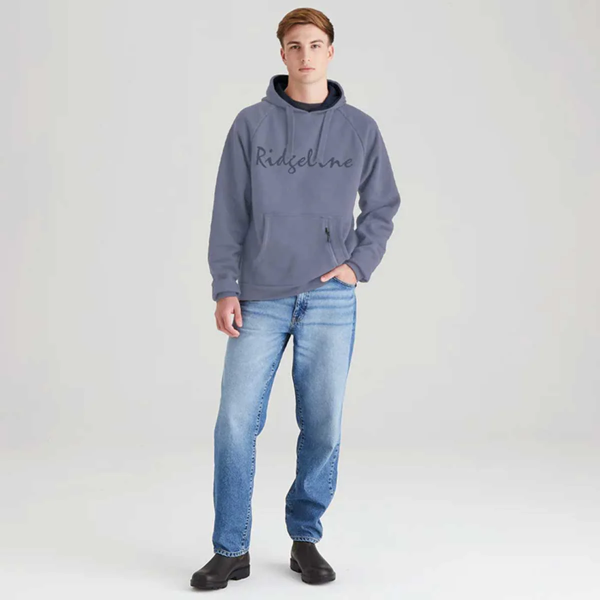 RIDGELINE Signature Hoodie - Mens - Storm - Image 5