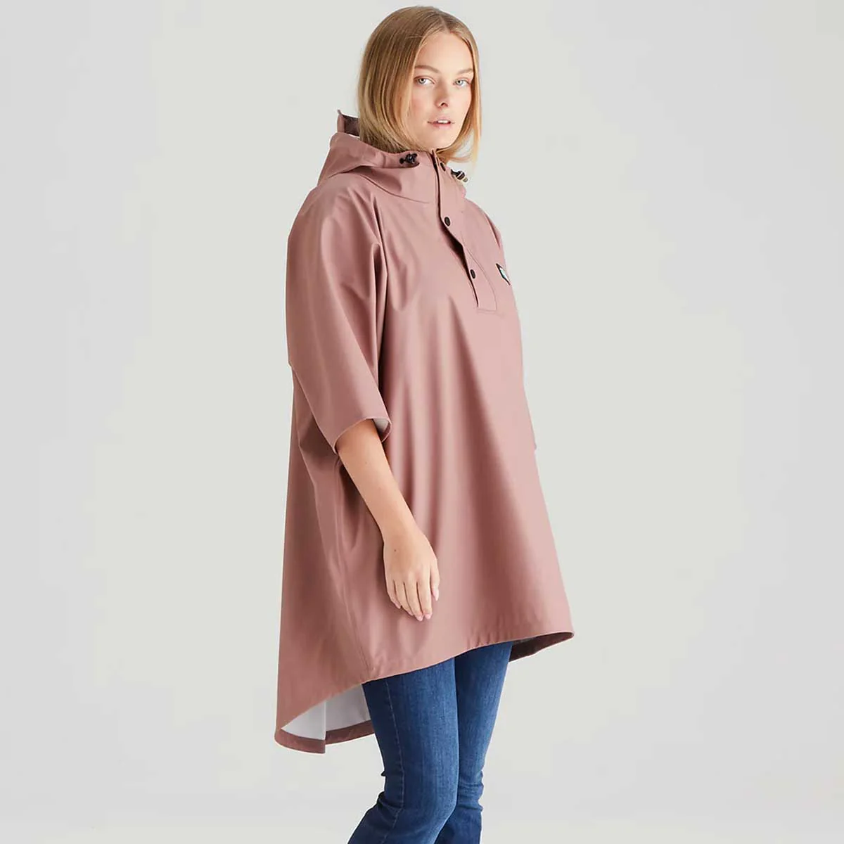RIDGELINE Signature Poncho - Dusky Pink - Image 3