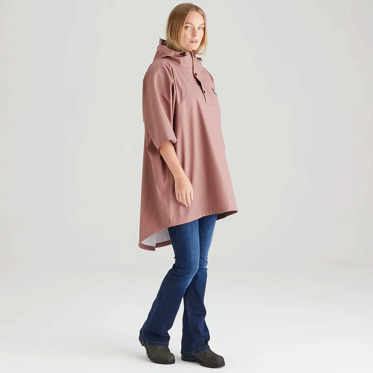 RIDGELINE Signature Poncho - Dusky Pink - Image 4
