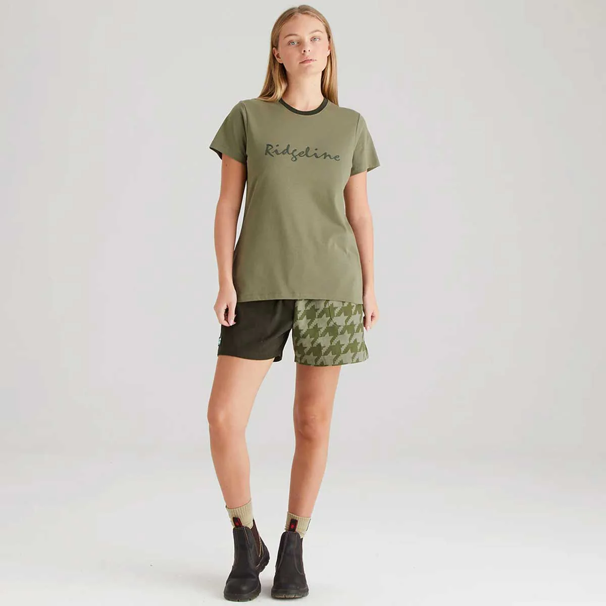 RIDGELINE Signature T-Shirt - Womens - Khaki - Image 4
