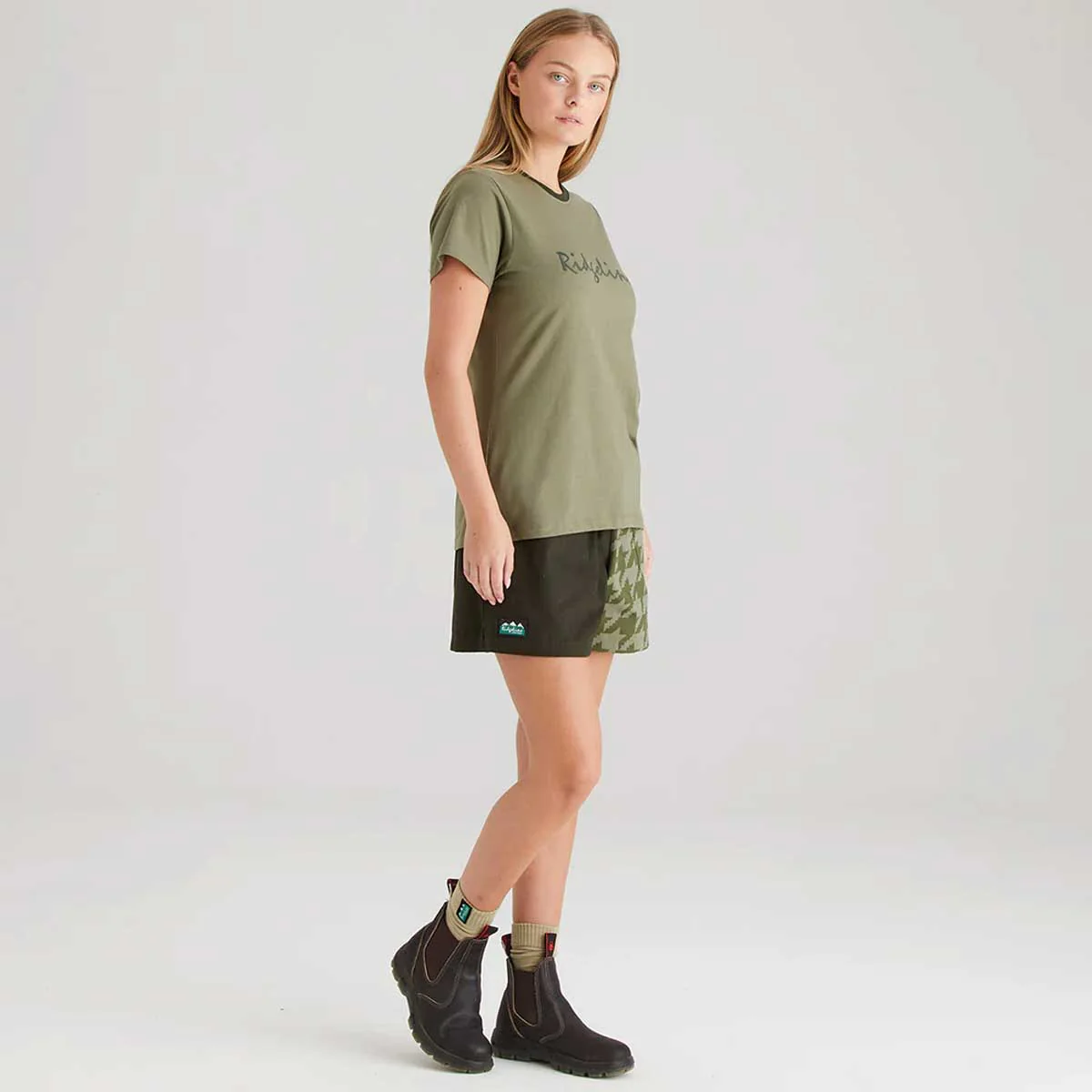 RIDGELINE Signature T-Shirt - Womens - Khaki - Image 5