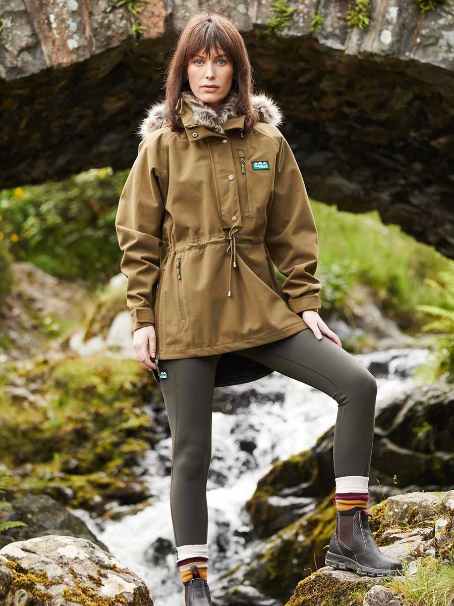RIDGELINE Womens Monsoon Nordic Smock - Teak - Image 6