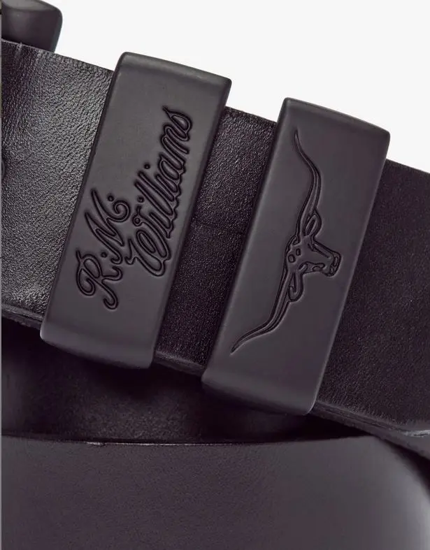 RM WILLIAMS Drover Belt - Mens 1.5" - Black - Image 3