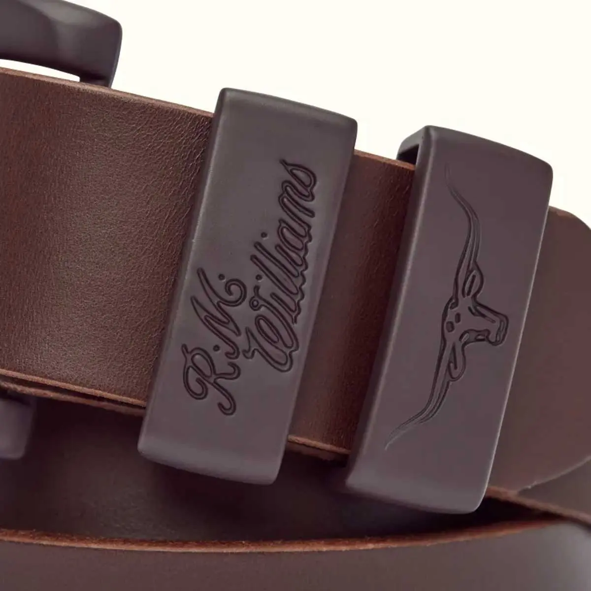 RM WILLIAMS Drover 1.5" Belt - Mens - Chocolate - Image 3