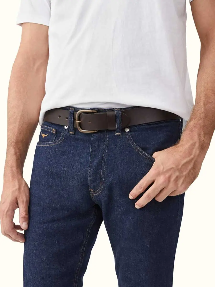 RM WILLIAMS Traditional Belt - Men's CB436 Leather 1.5" - Chestnut - Image 2