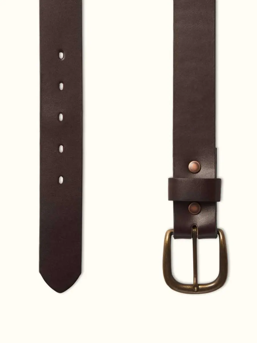 RM WILLIAMS Traditional Belt - Men's CB436 Leather 1.5" - Chestnut - Image 3