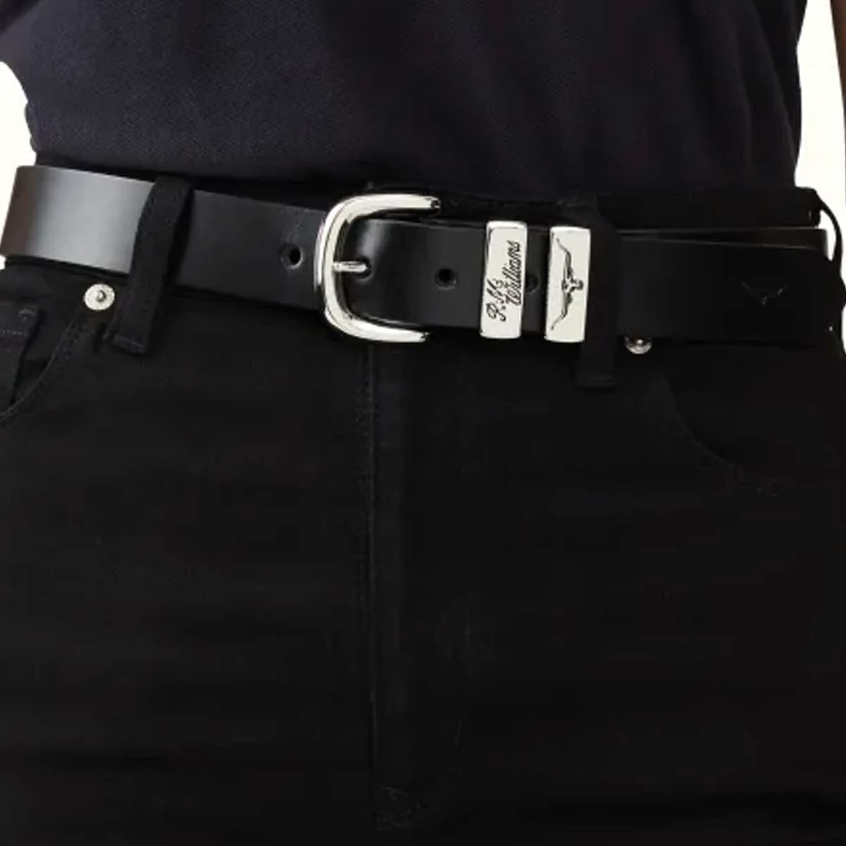 RM WILLIAMS Belt - Men's CB440 Leather 1.25" 3 Piece - Black - Image 2