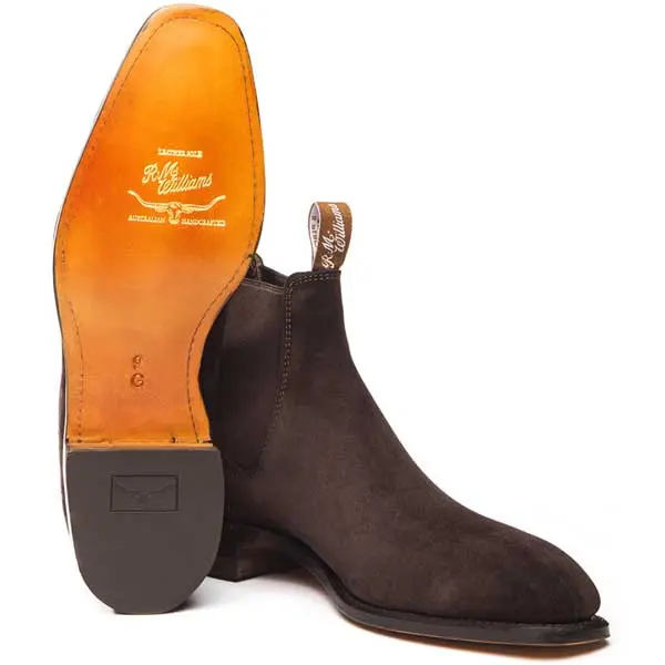 RM WILLIAMS Classic Craftsman Boots - Men's - Chocolate Suede - Image 3