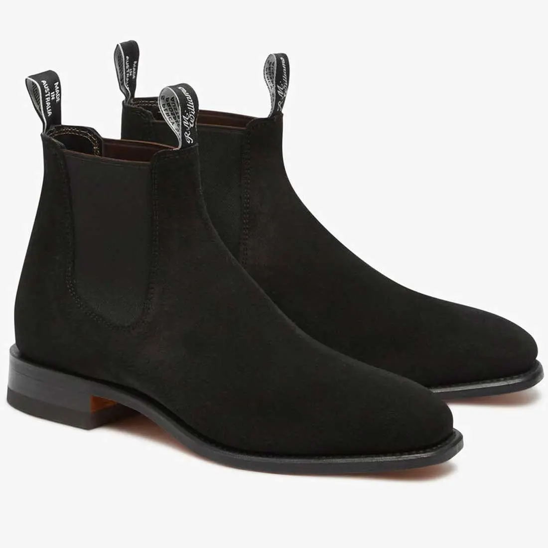 RM WILLIAMS Comfort Craftsman Boots - Men's - Black Suede