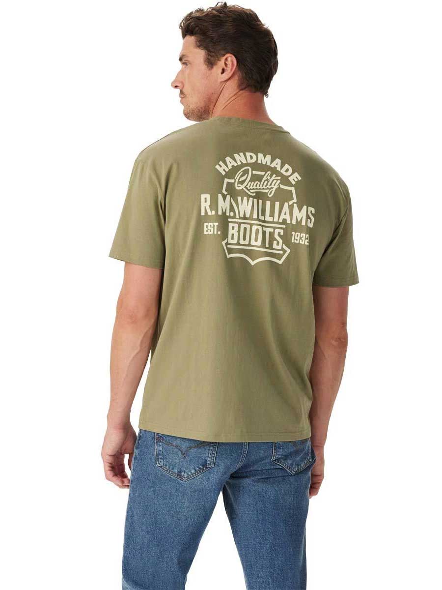 30% OFF RM WILLIAMS Boots T-Shirt - Men's Crew Neck - Sage - Size: XL - Image 2