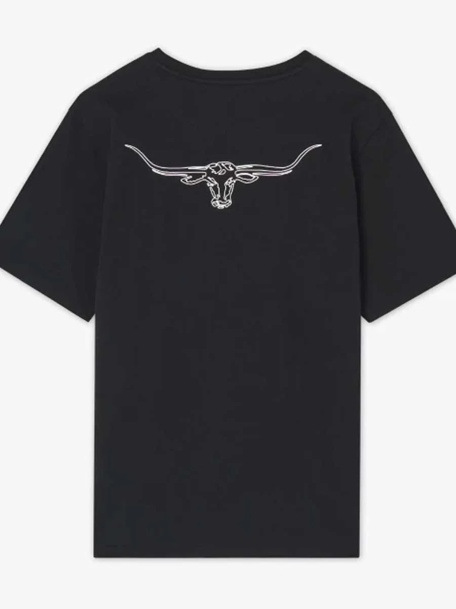 RM WILLIAMS Byron T-Shirt - Men's Crew Neck - Black - Image 4