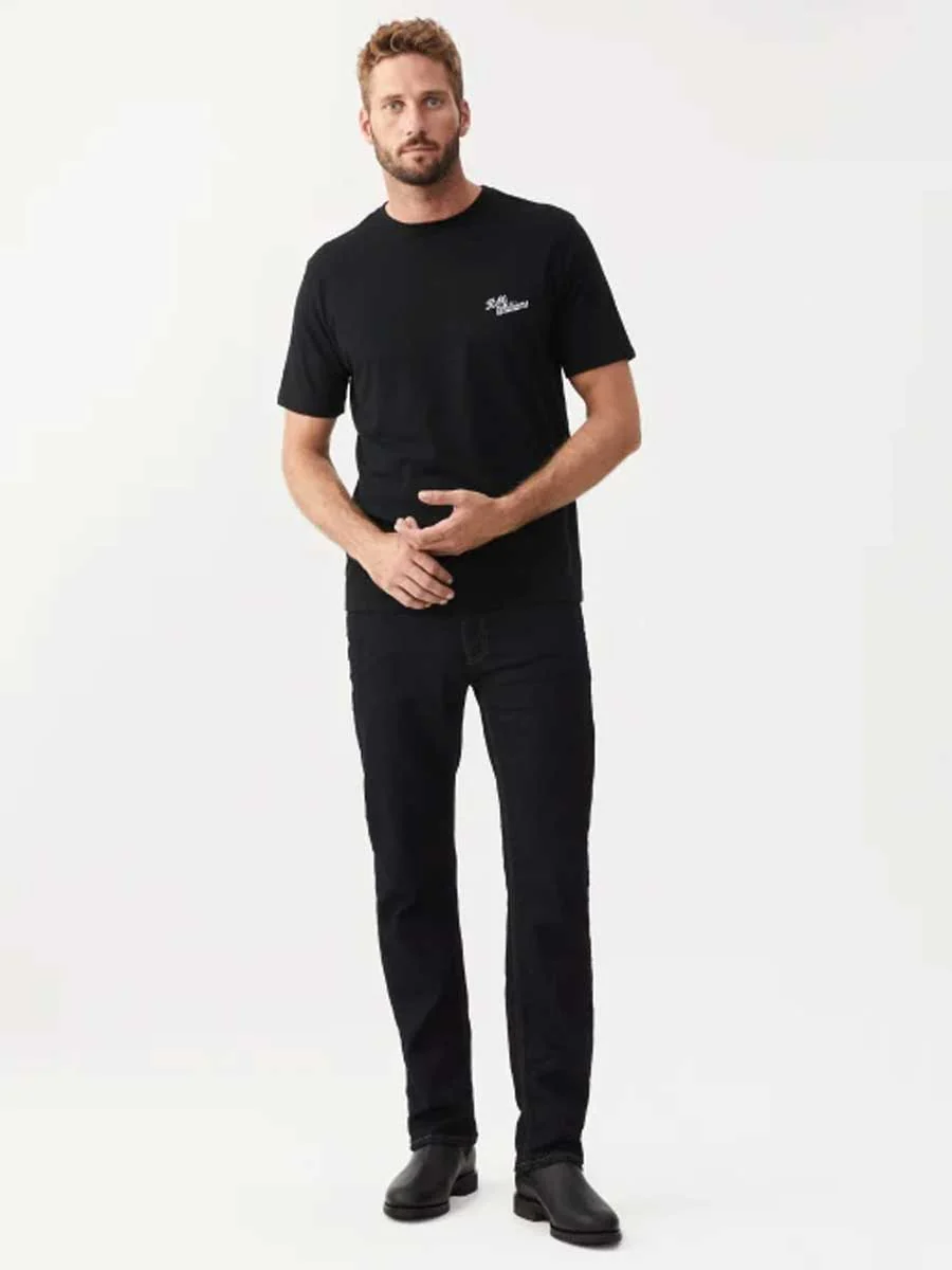 RM WILLIAMS Byron T-Shirt - Men's Crew Neck - Black - Image 6