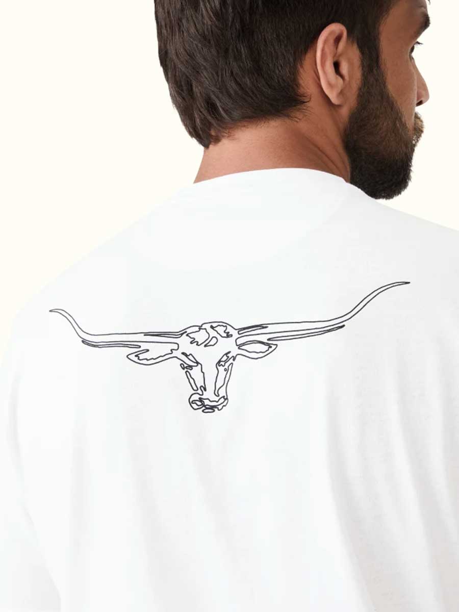 RM WILLIAMS Byron T-Shirt - Men's Crew Neck - White - Image 2
