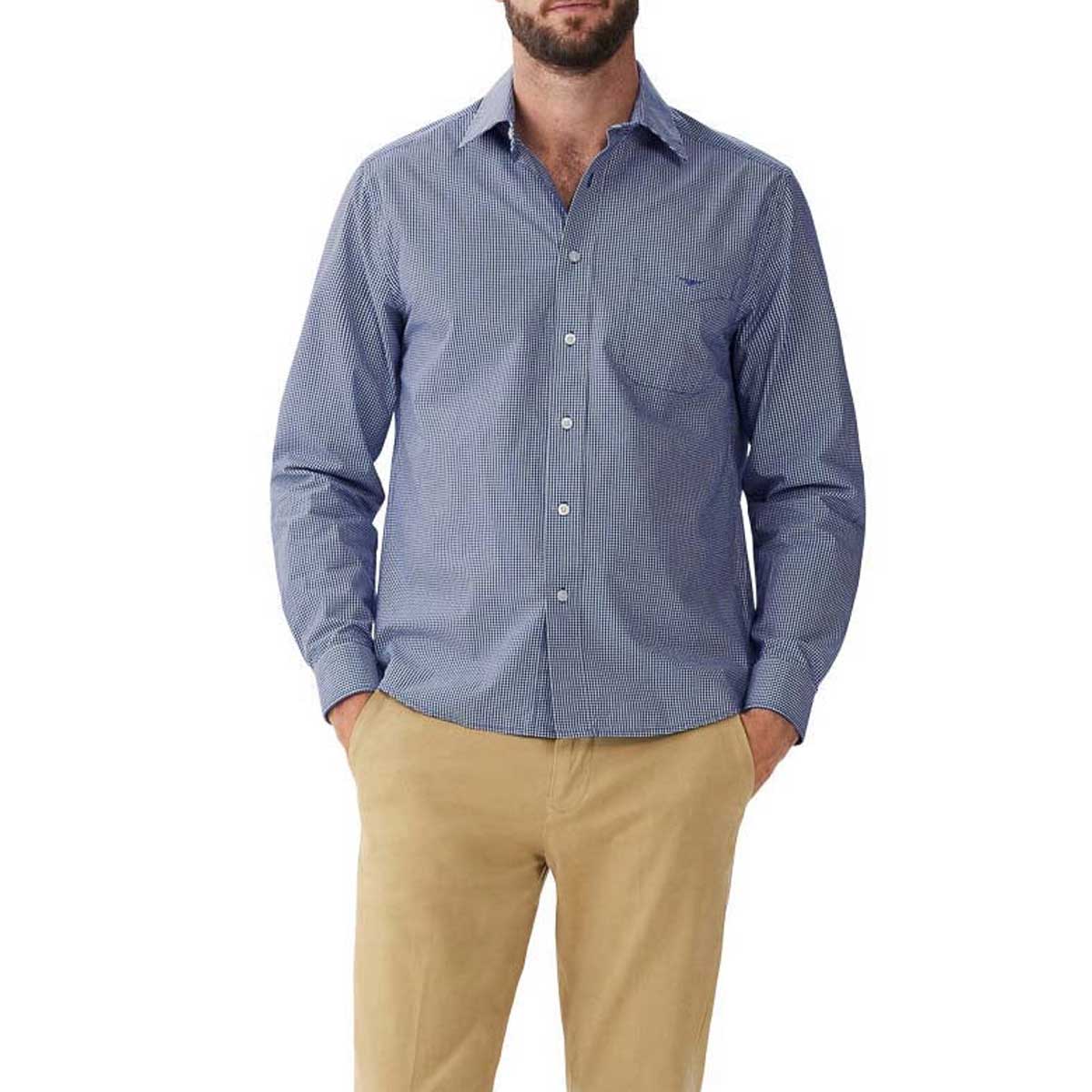 RM WILLIAMS Classic Regular Fit Shirt - Men's - Navy & White Check - Image 2
