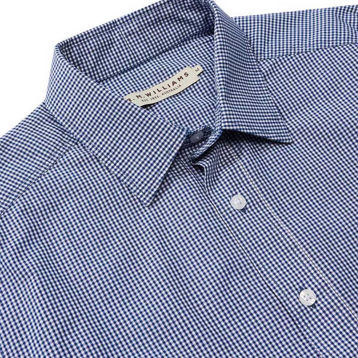 RM WILLIAMS Classic Regular Fit Shirt - Men's - Navy & White Check - Image 3