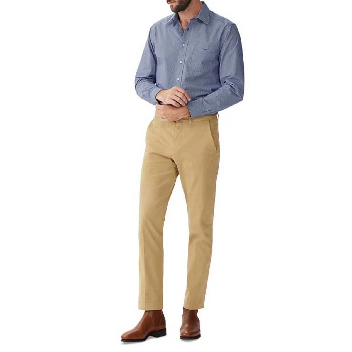 RM WILLIAMS Classic Regular Fit Shirt - Men's - Navy & White Check - Image 5