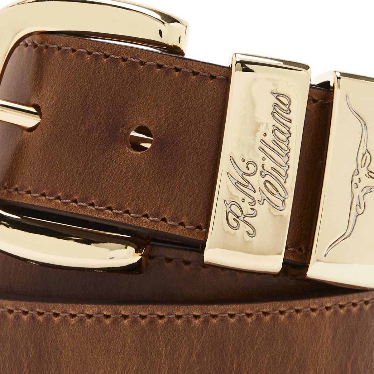 RM WILLIAMS Drover 1.5" Belt - Mens - Caramel - Image 5