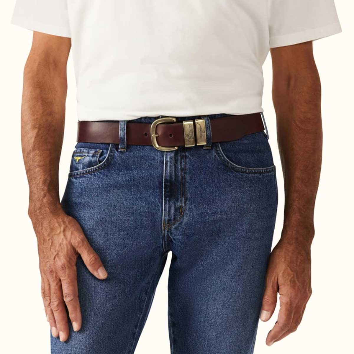 RM WILLIAMS Drover 1.5" Belt - Mens - Mid Brown - Image 2
