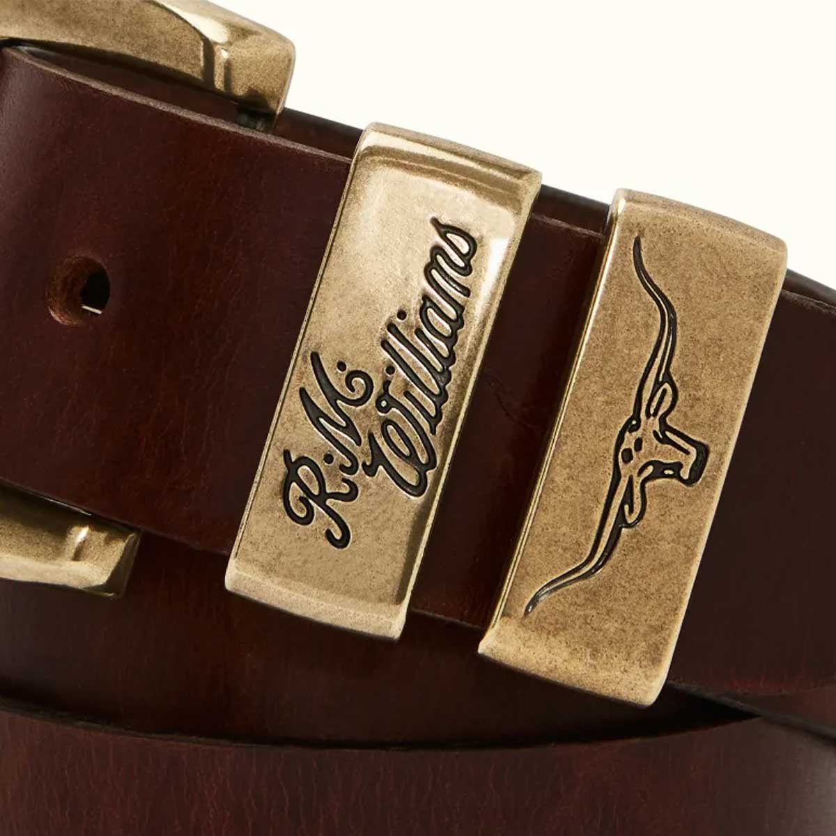 RM WILLIAMS Drover 1.5" Belt - Mens - Mid Brown - Image 3