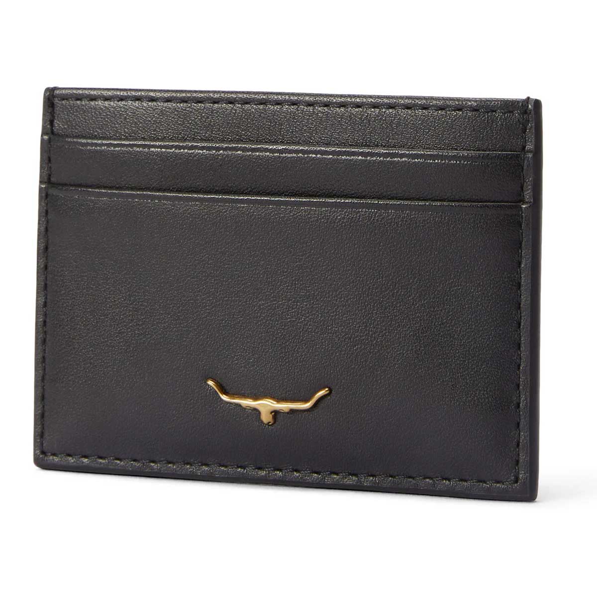 RM WILLIAMS Four Slot Leather Cardholder - Black