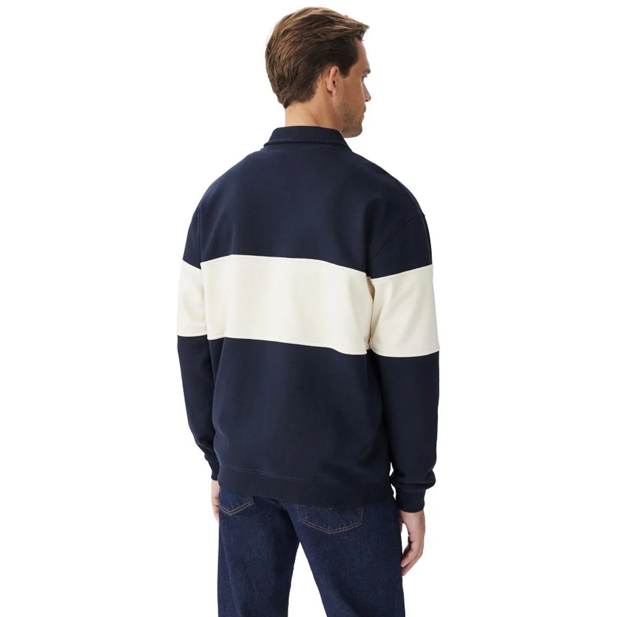 RM WILLIAMS Heritage Quarter-Zip Sweatshirt - Men's - Navy - Image 3
