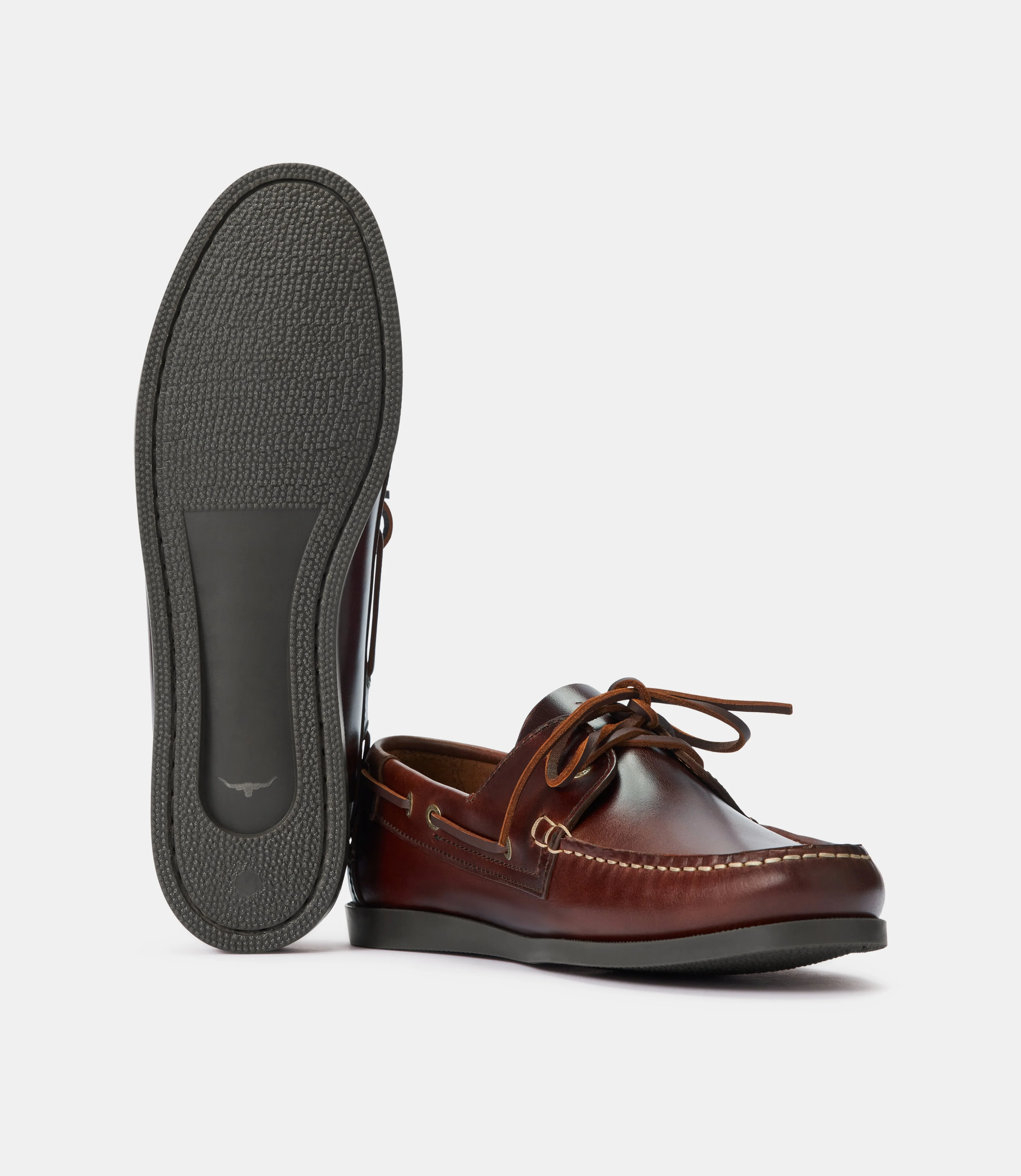 RM WILLIAMS Islet Moccasin Boat Shoes - Men's - Mid Brown - Image 3