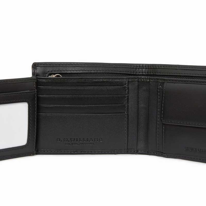 RM WILLIAMS - Leather Wallet with Coin Pocket - Black - Image 3