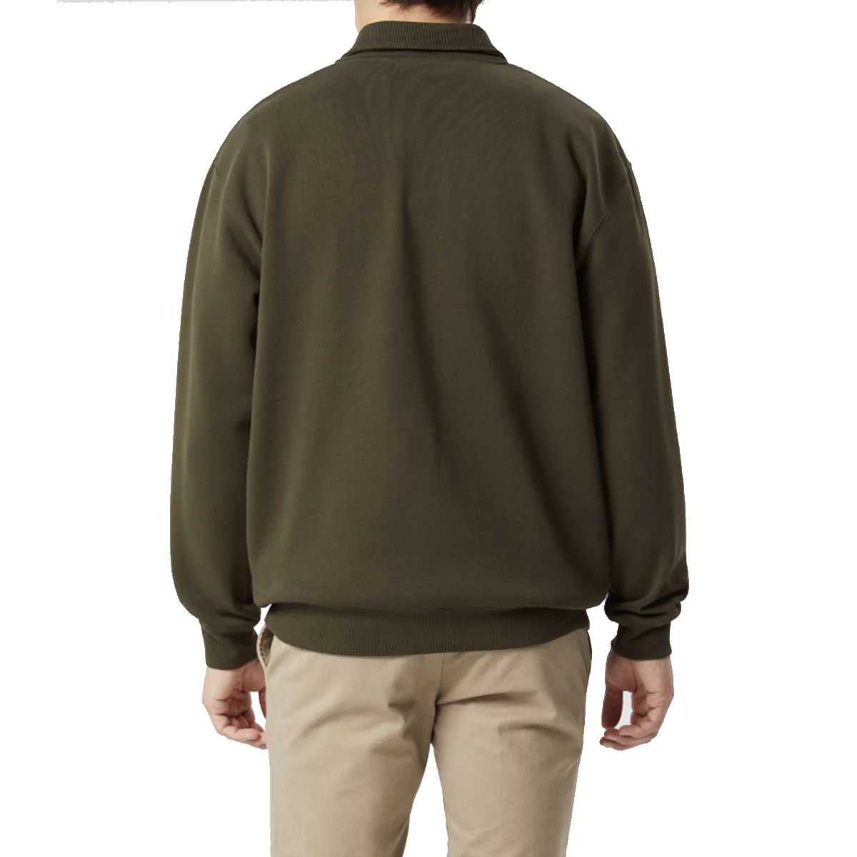 RM WILLIAMS Mulyungarie Quarter Zip Fleece - Men's - Fatigue Olive - Image 3