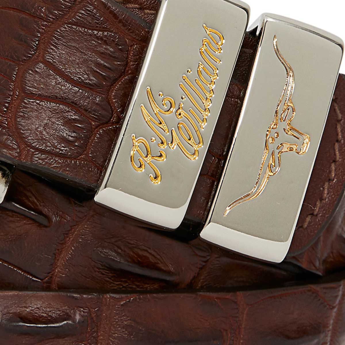 RM WILLIAMS Saltwater Crocodile Belt - Men's 1.5" - Tan - Image 3