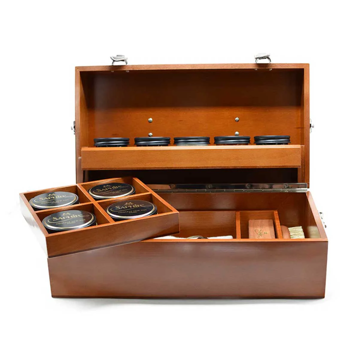 SAPHIR MÉDAILLE D'OR Mahogany Intendant Box Set - Full