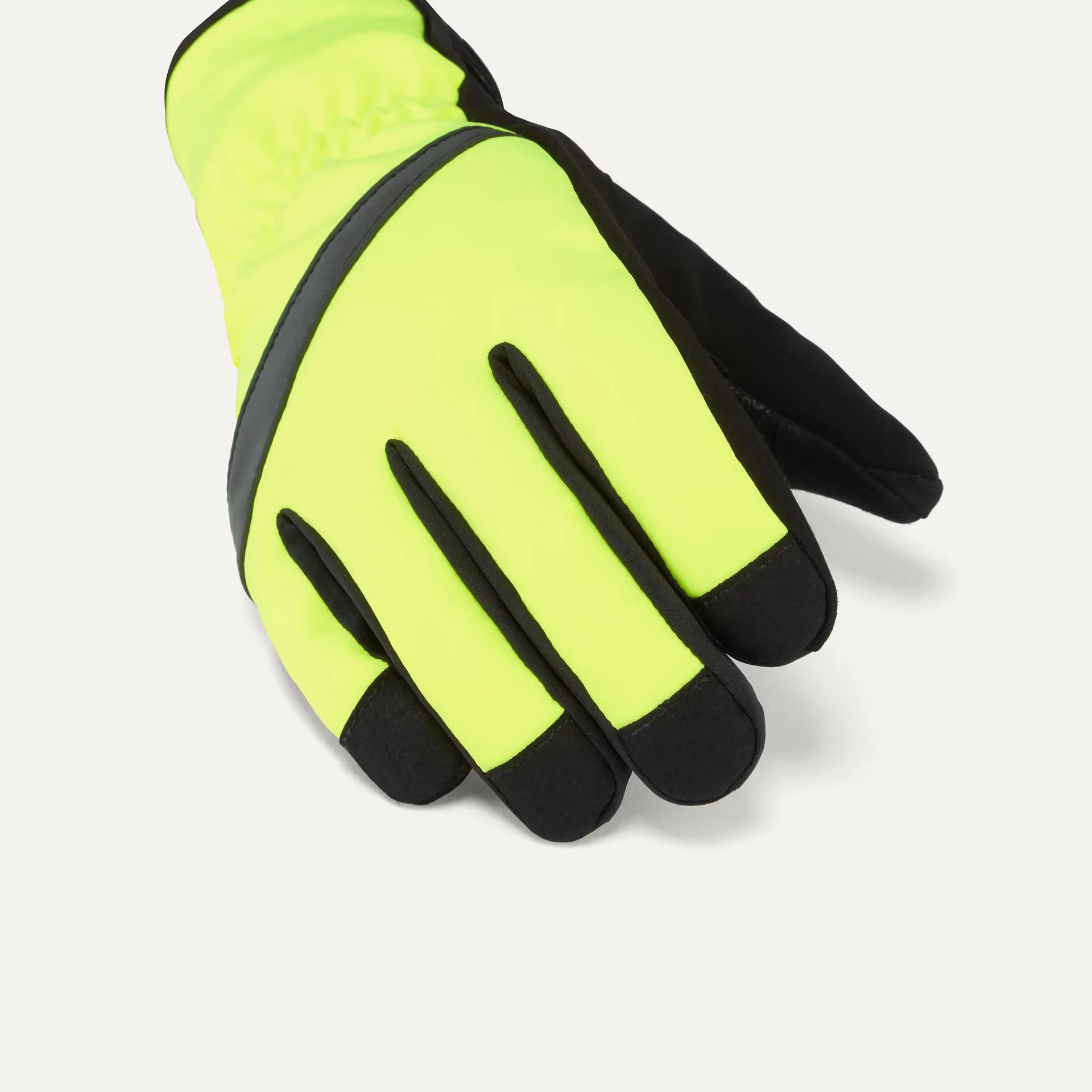 SEALSKINZ Bodham Waterproof All Weather Cycle Gloves - Neon Yellow - Image 2