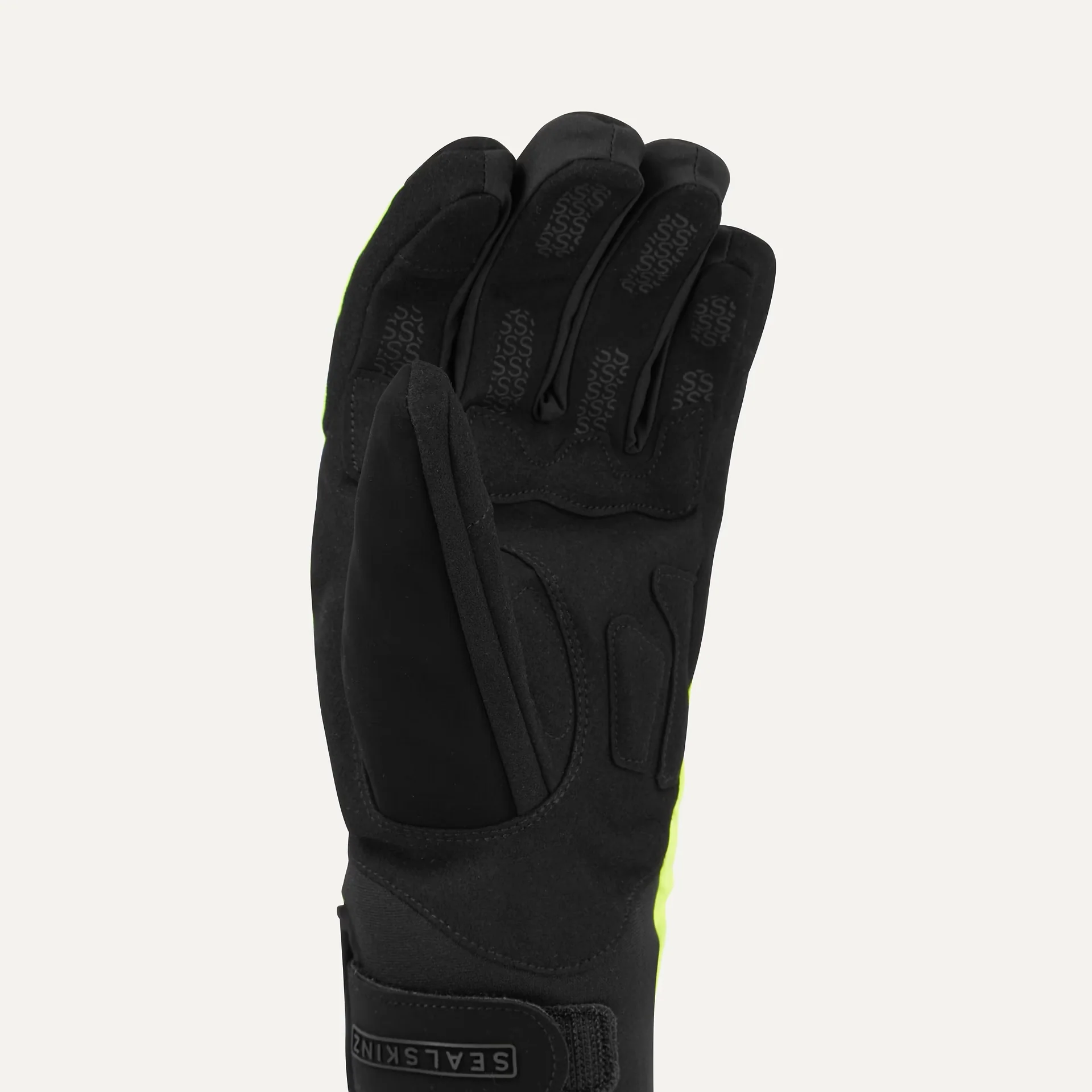 SEALSKINZ Bodham Waterproof All Weather Cycle Gloves - Neon Yellow - Image 3