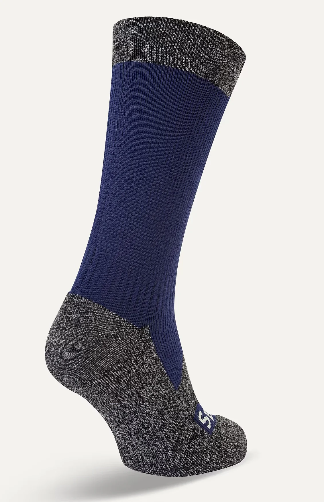 SEALSKINZ Raynham Waterproof All Weather Mid Length Socks - Blue & Grey Marl - Image 2