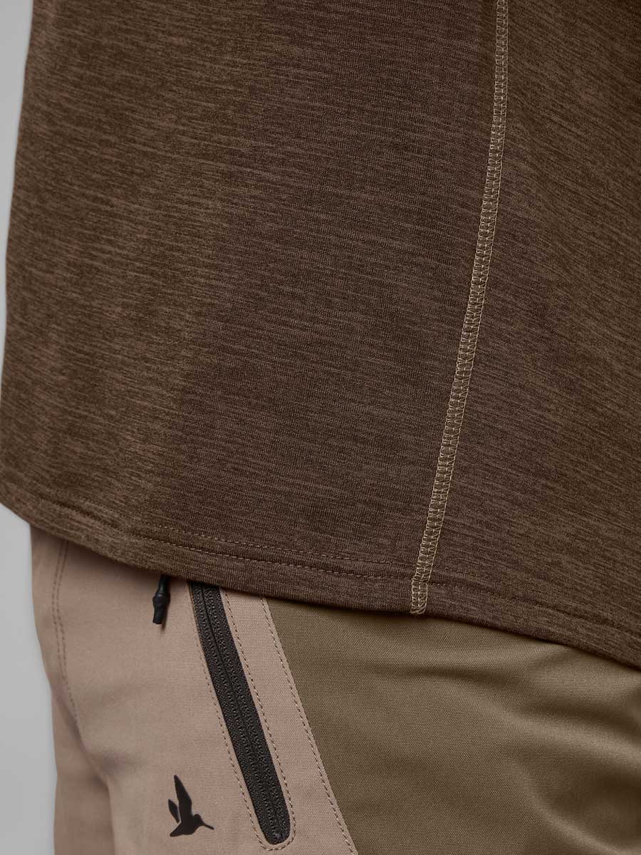 SEELAND Active Short Sleeve T-shirt - Mens - Demitasse Brown - Image 7