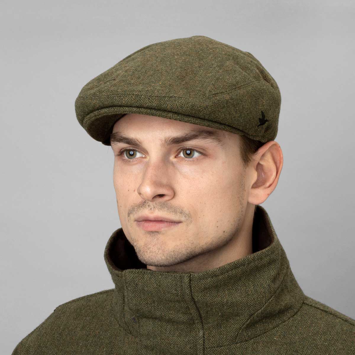 SEELAND Hillside Sixpence Flat Cap - Moss Green - Image 4
