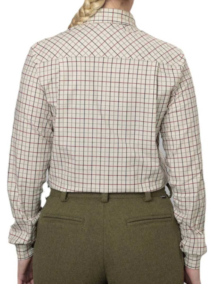 SEELAND Kerry Shooting Shirt - Women's - Cabernet / Blue Check - Image 6