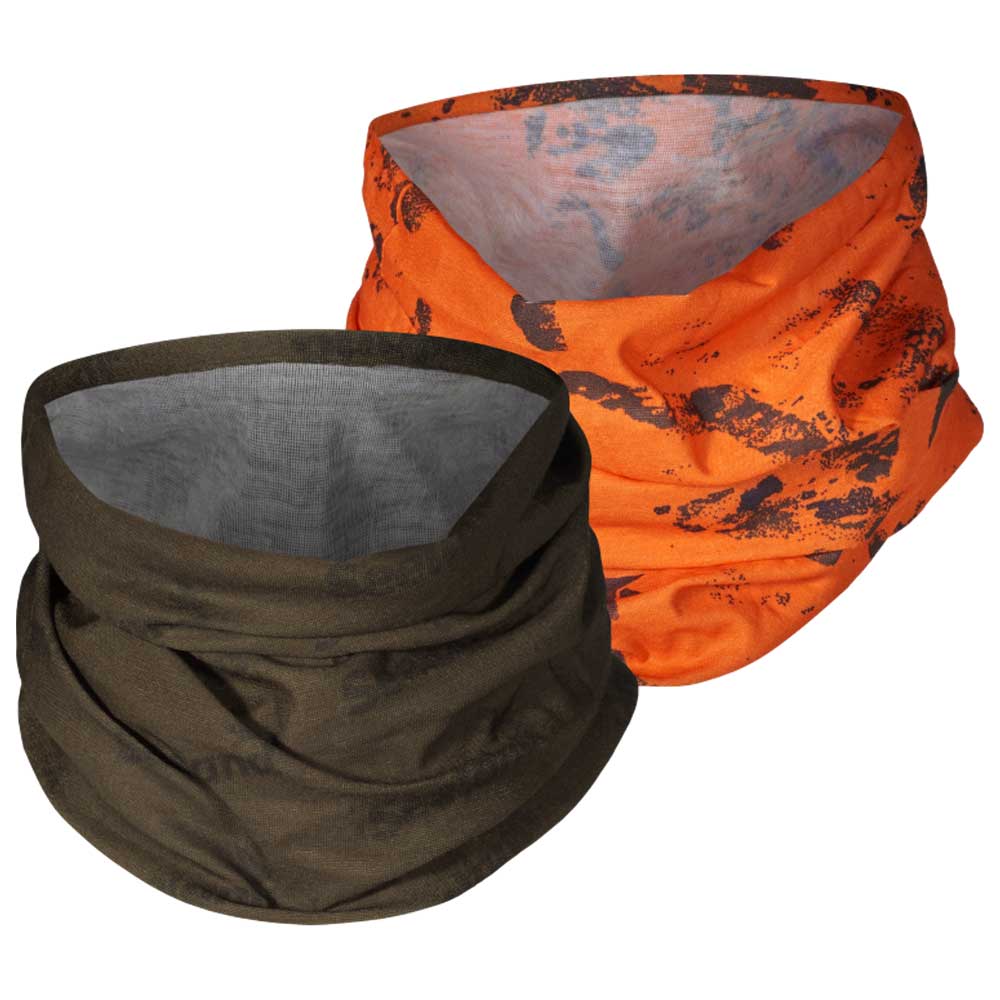 SEELAND Neck Gaiter - 2-Pack - Pine Green & InVis Orange Blaze