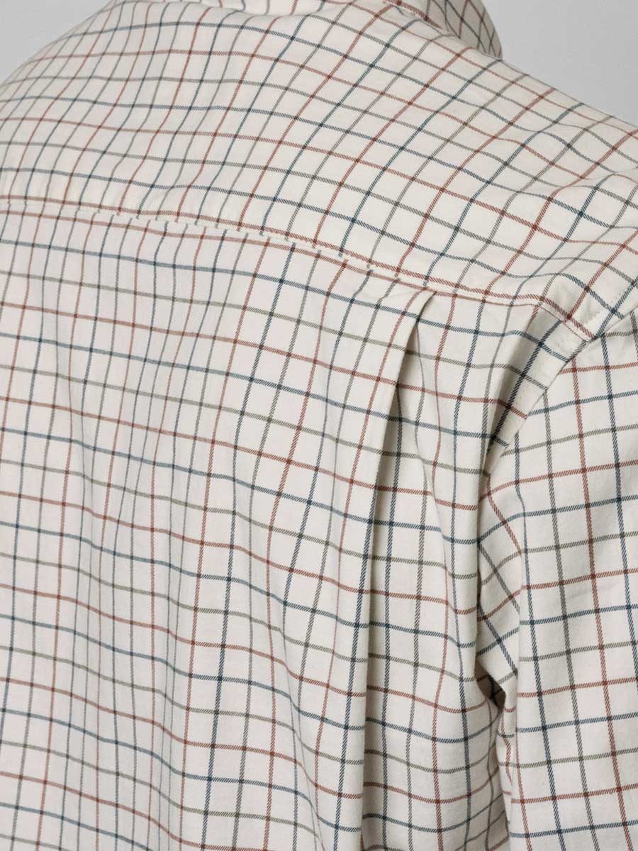 SEELAND Oxford Shooting Shirt - Mens - Grape Leaf/Terracotta Check - Image 7