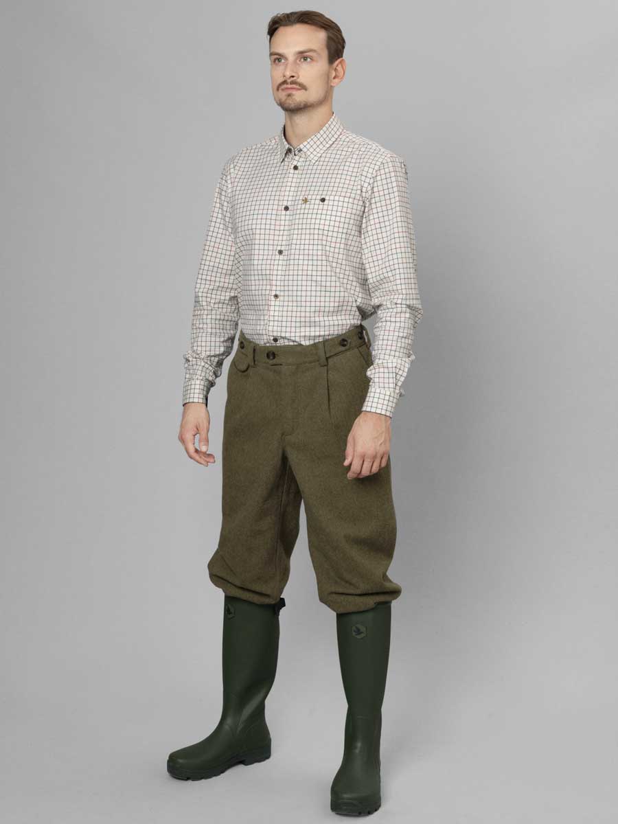 SEELAND Oxford Shooting Shirt - Mens - Grape Leaf/Terracotta Check - Image 9