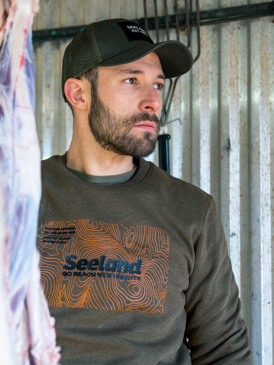 SEELAND Pulse Sweatshirt - Men's - Dark Olive Melange - Image 2