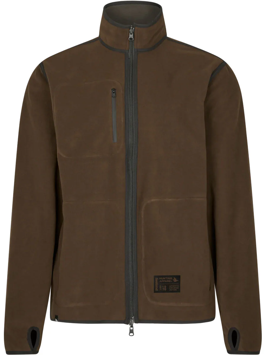 SEELAND Rogue Solid Reversible Fleece - Mens - Grizzly / Demitasse Brown - Image 3