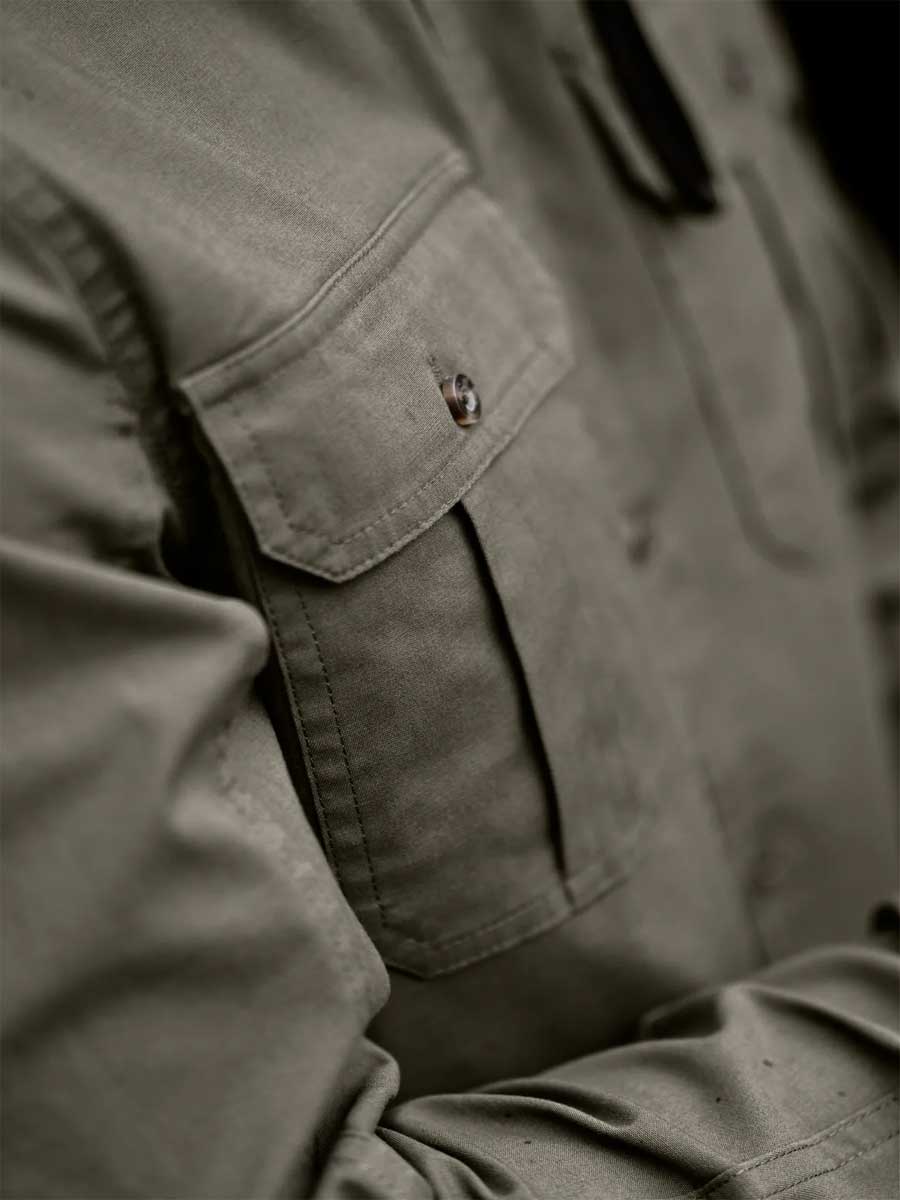 SEELAND Selous Long Sleeved Cargo Shirt - Mens - Grape Leaf - Image 2